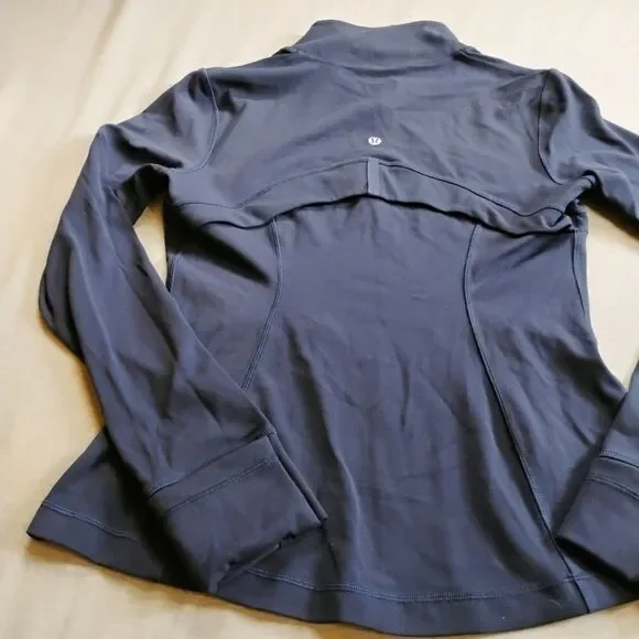 Lululemon Define Jacket Size 8 Navy Blue Full Zip Luon Yoga Running Activewear - Picture 12 of 16